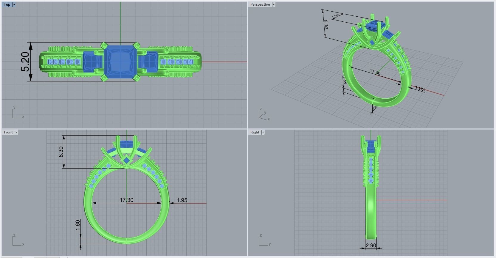 ring code 210 3D print model_1