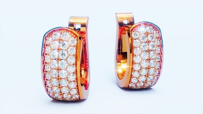 English Lock Earring 3 3D print model