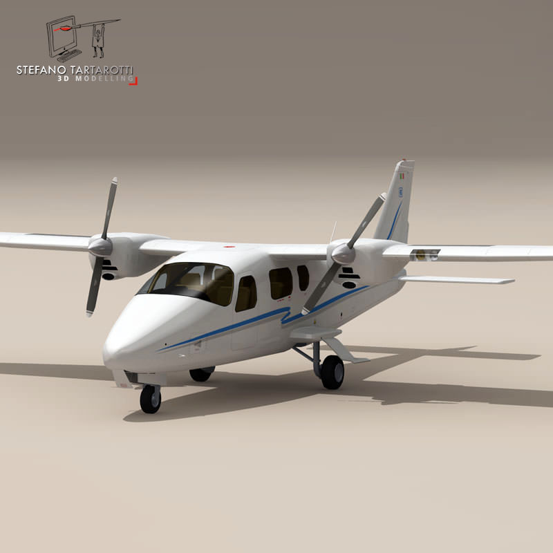 P2006t airplane with propellers 3D model_10
