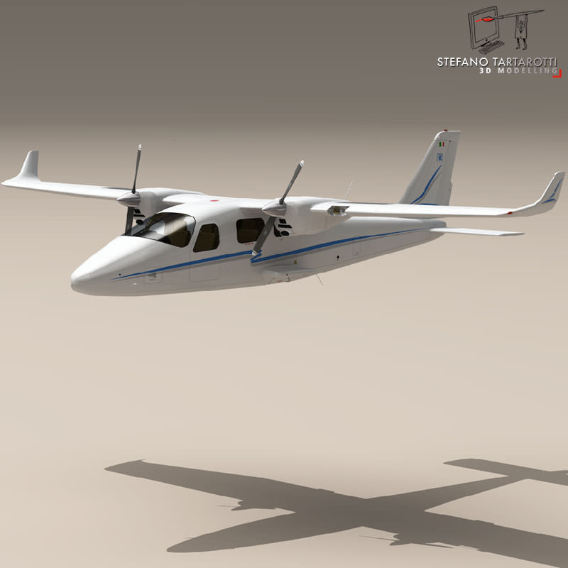 P2006t airplane with propellers 3D model_11