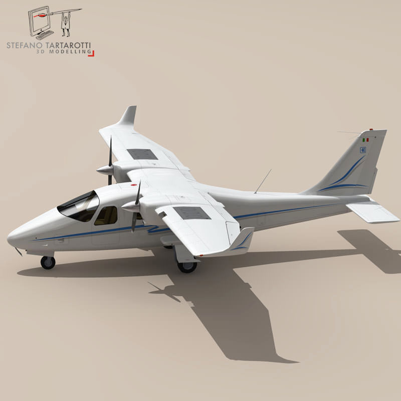 P2006t airplane with propellers 3D model_12