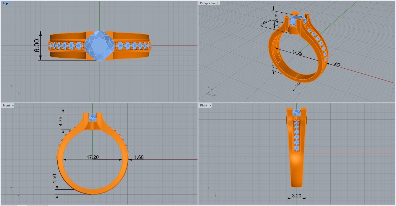 ring code 204 3D print model_1