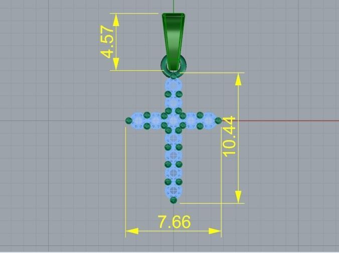 Pendant cross Model 5051 3D print model_5