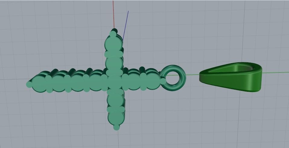 Pendant cross Model 5051 3D print model_4