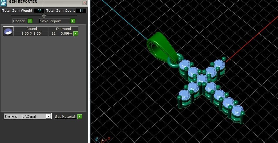 Pendant cross Model 5051 3D print model_8