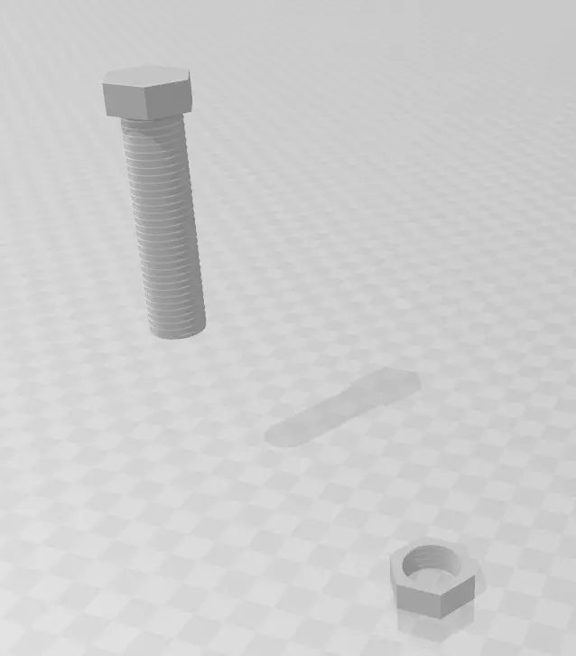 Screw and Cap 3D model_0