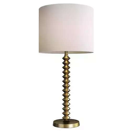 Parisa Aluminum Pagoda Cotton Shade Table Lamp