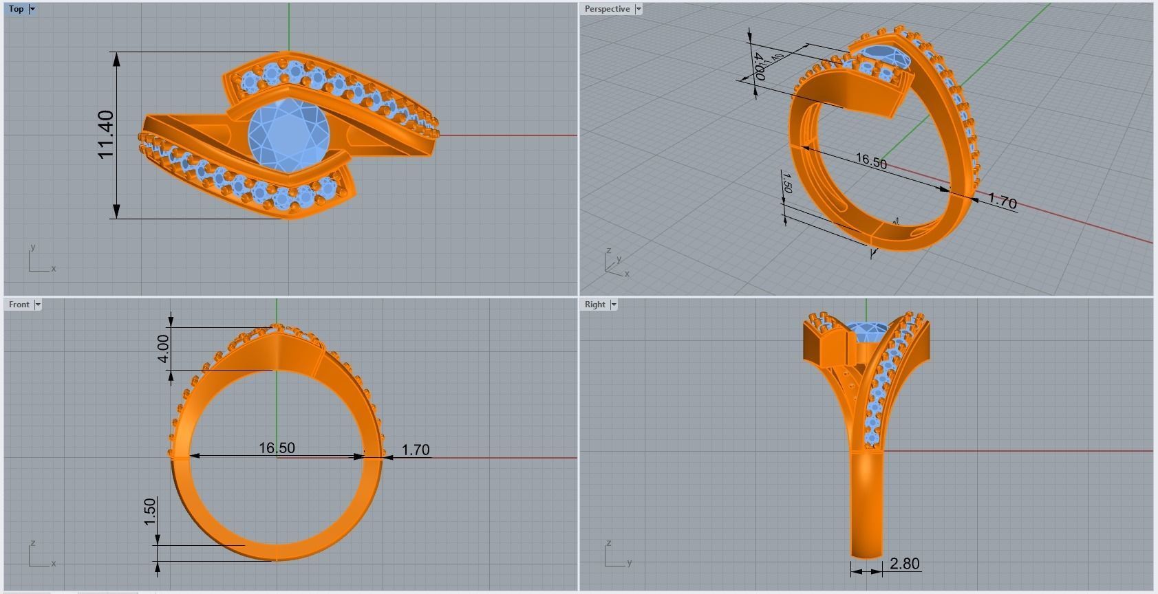 ring code 192 3D print model_1