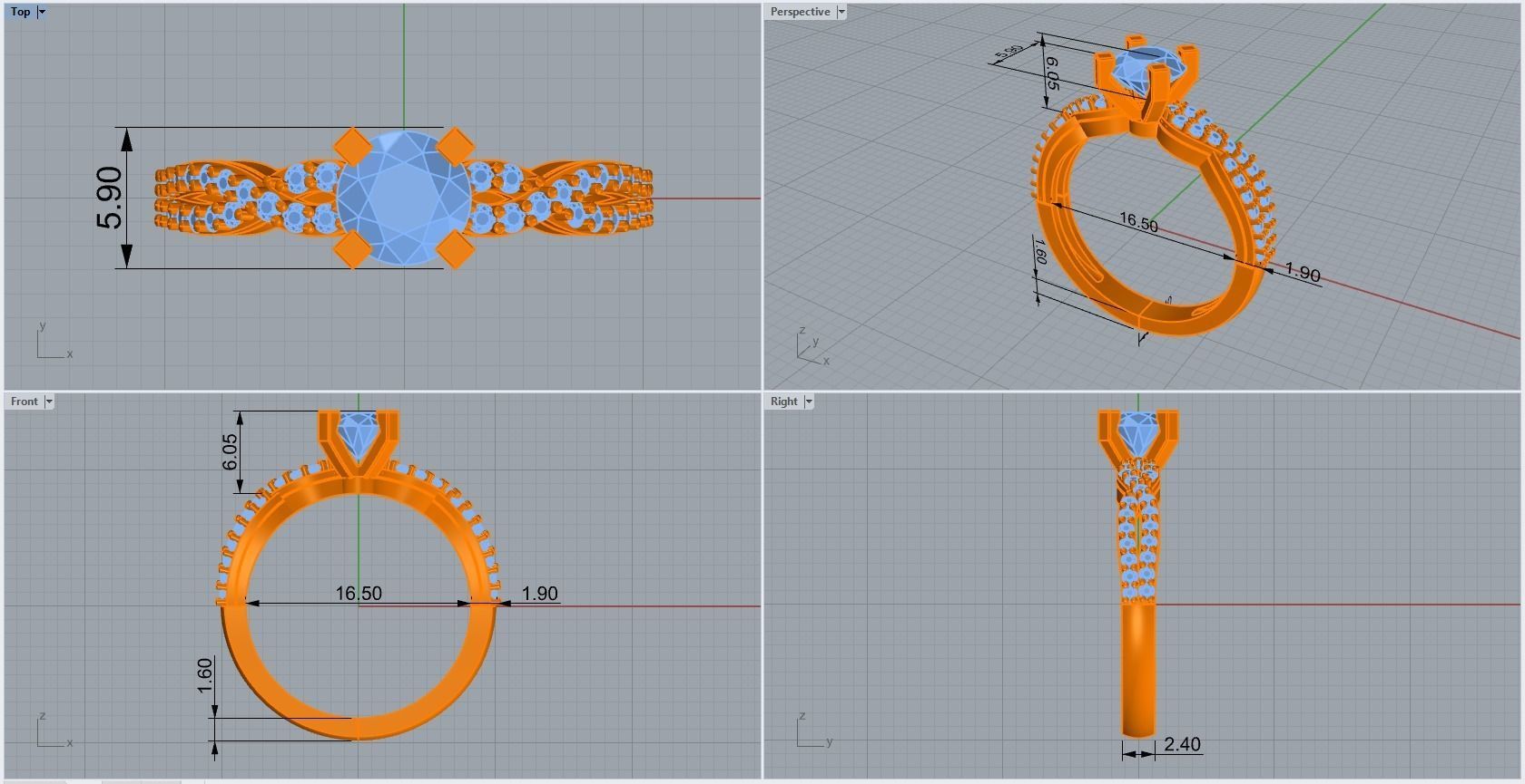 ring code 191 3D print model_1