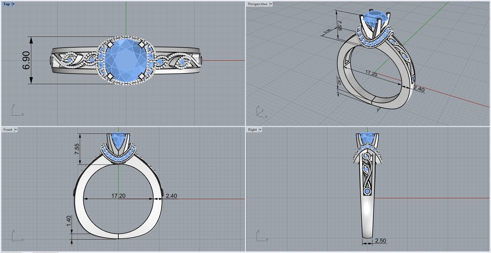 ring code 176 3D print model_1