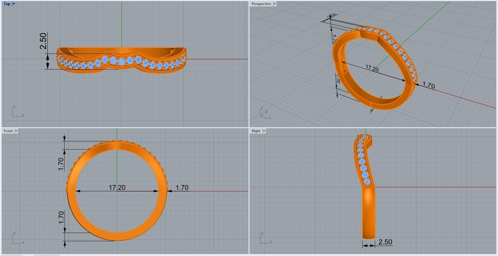 ring code 162 3D print model_1