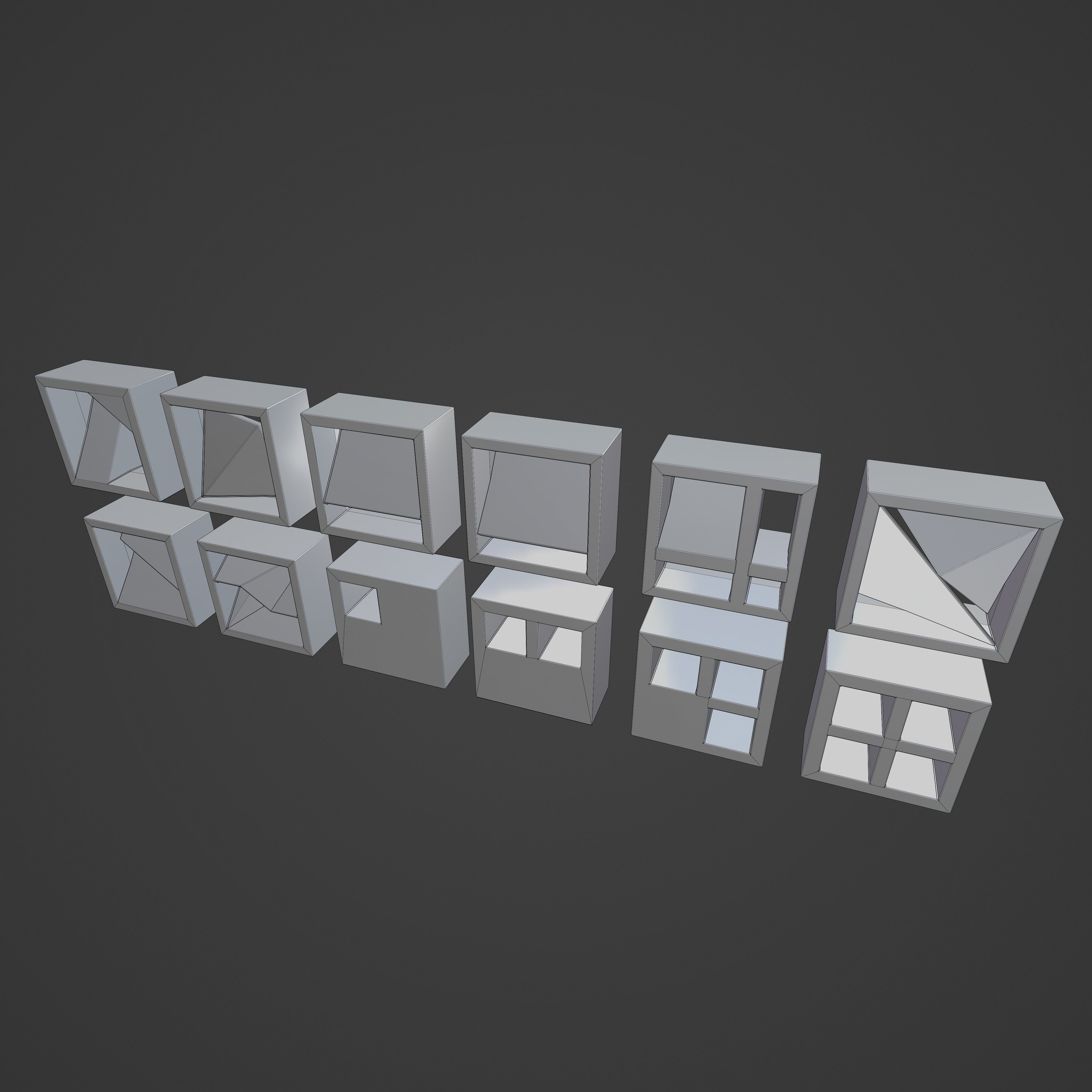 A Set of Rosters for Architecture 3D model_5