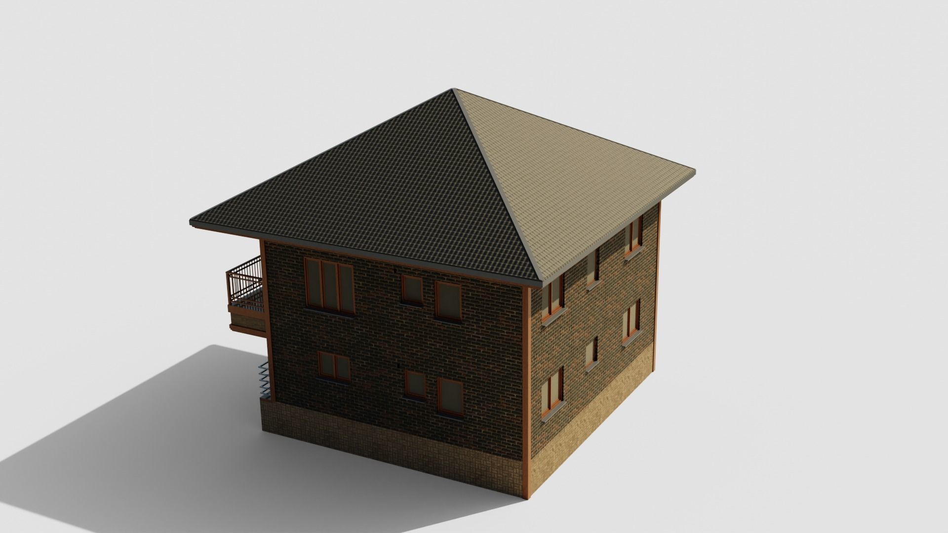 House 1 Low-poly 3D model_5