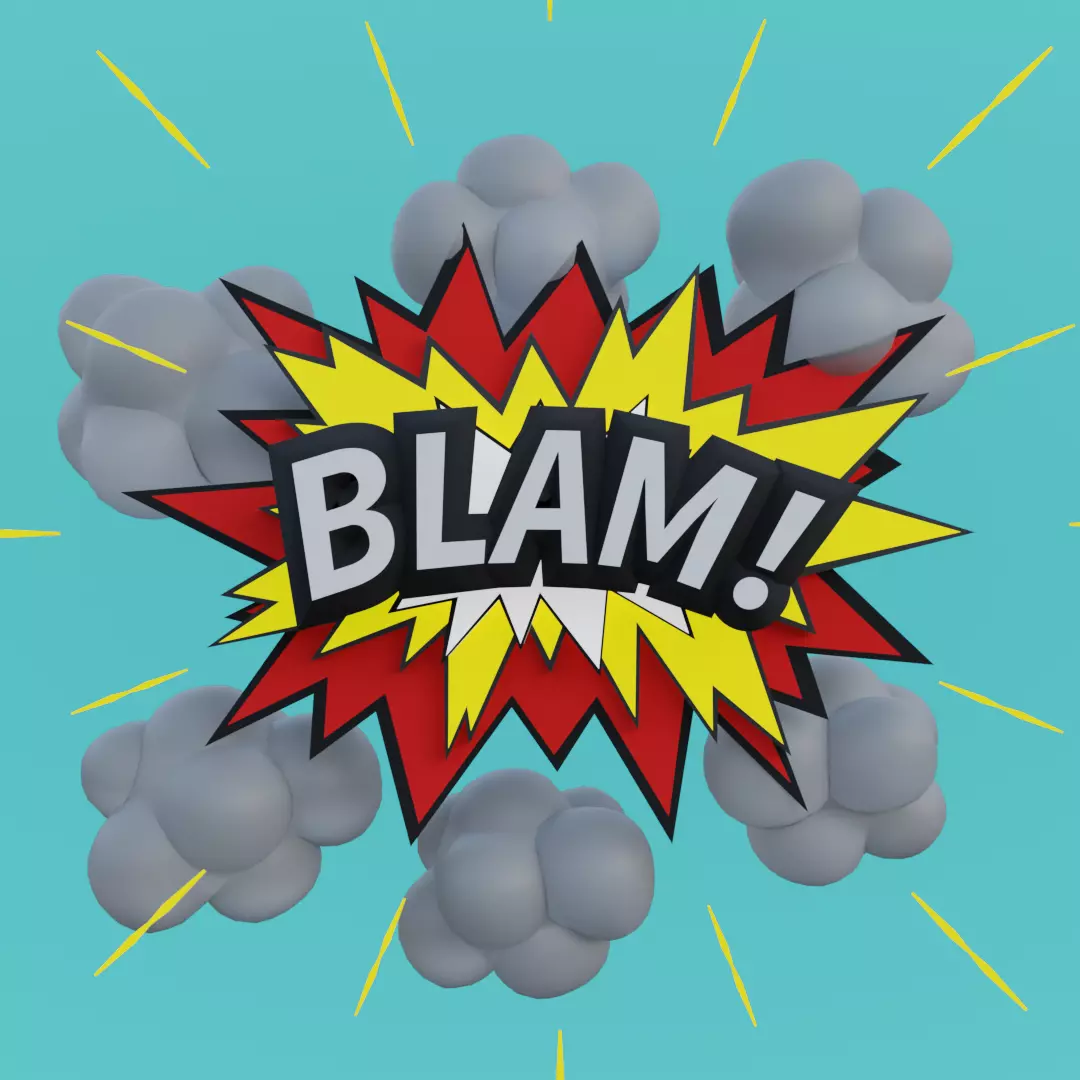 Blam FX for AR animated Low-poly 3D model_0