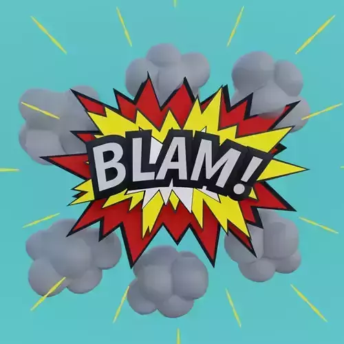 Blam FX for AR animated Low-poly 3D model