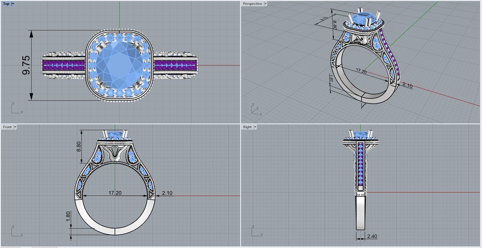 ring code 150 3D print model_1
