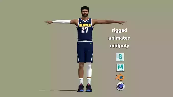 T-Pose Jamal Murray Denver Nuggets 3D model