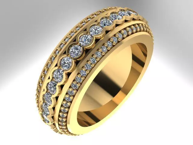 3 Layers Full Eternity Ring  3D print model_0
