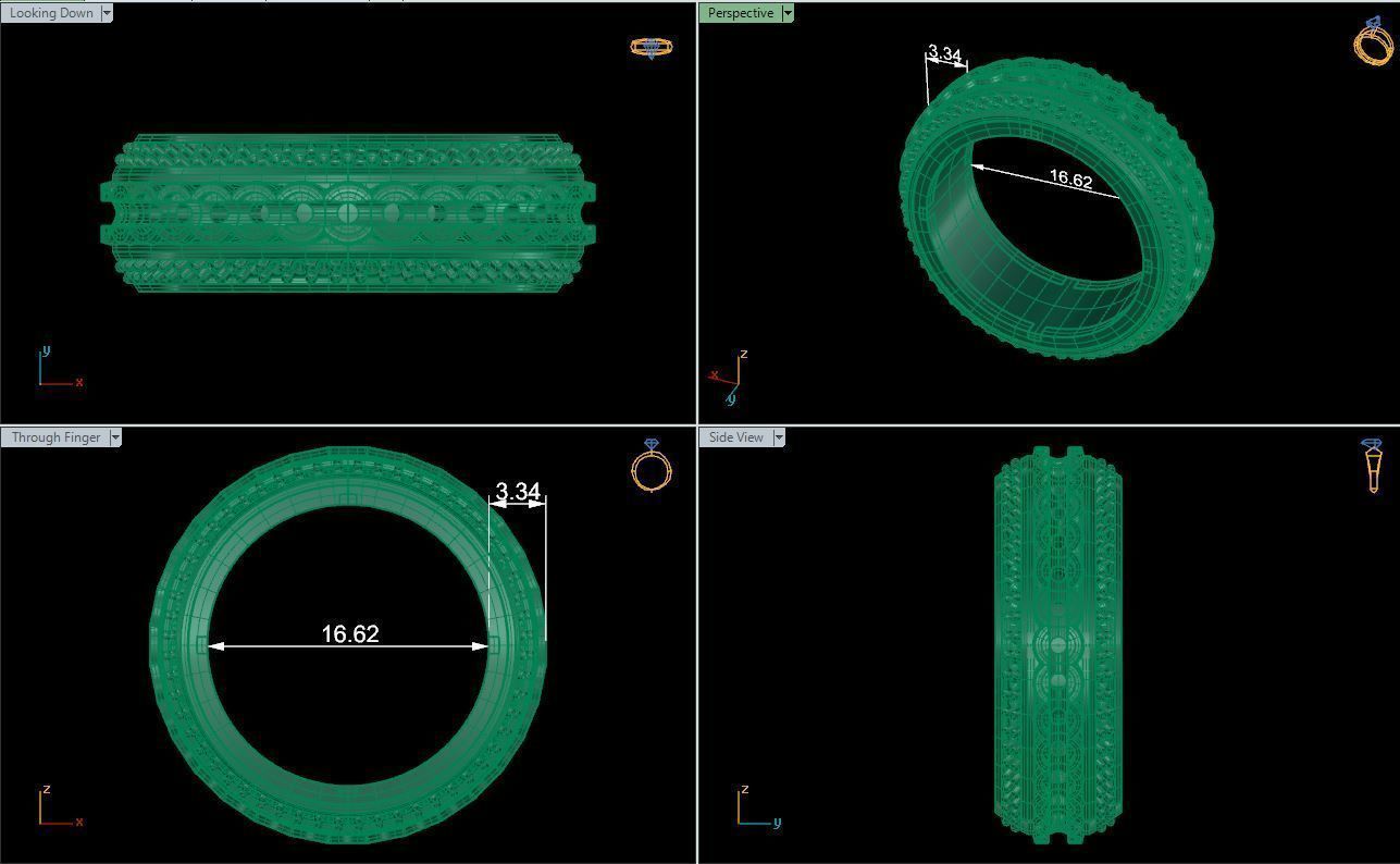 3 Layers Full Eternity Ring  3D print model_1