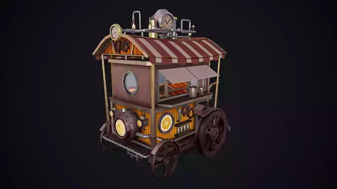 Steampunk Food Cart