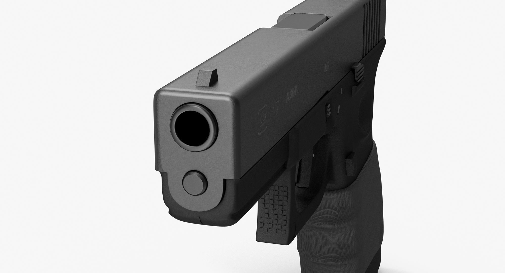 Glock 17 Handle Low-poly 3D model_7