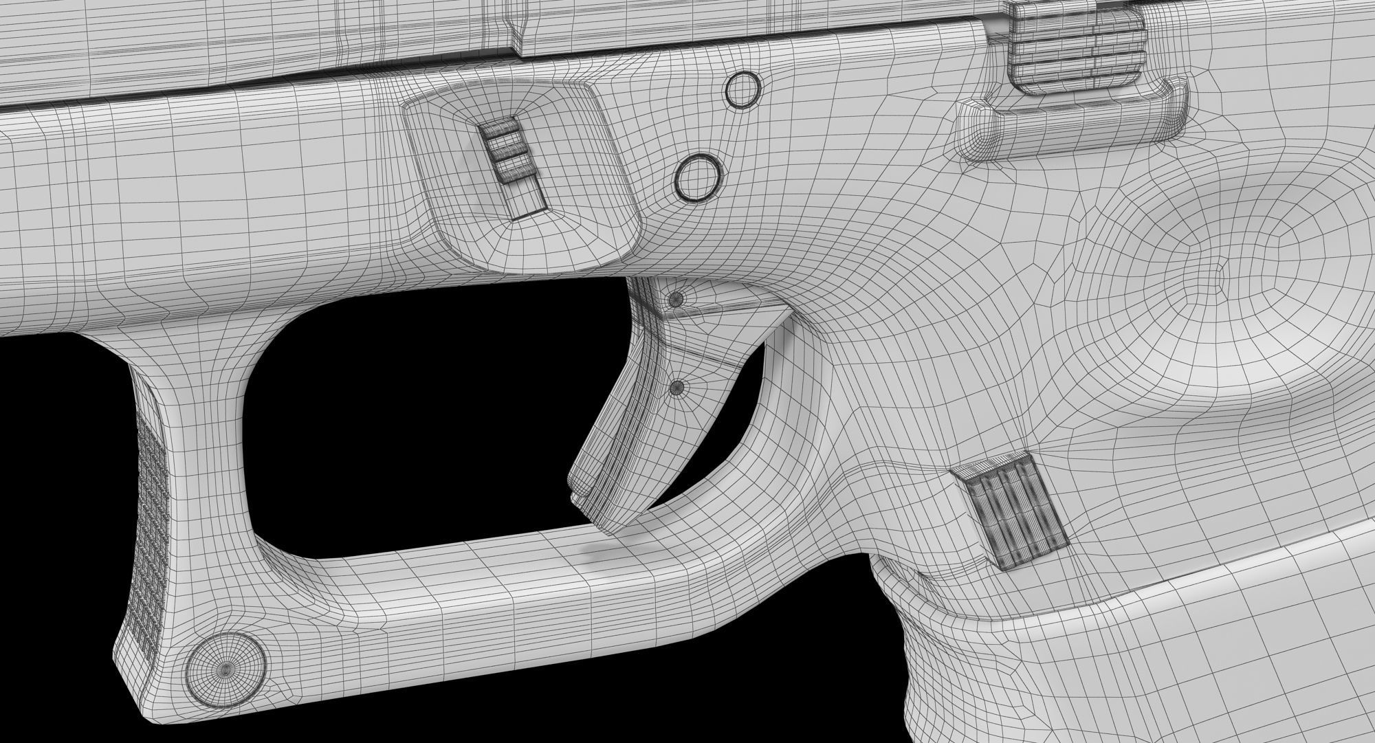 Glock 17 Handle Low-poly 3D model_18