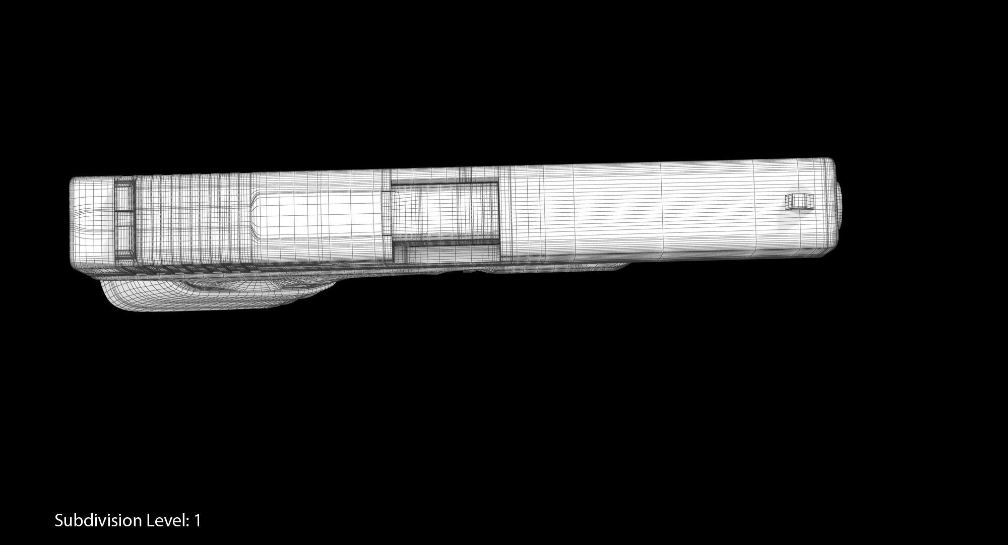 Glock 17 Handle Low-poly 3D model_12