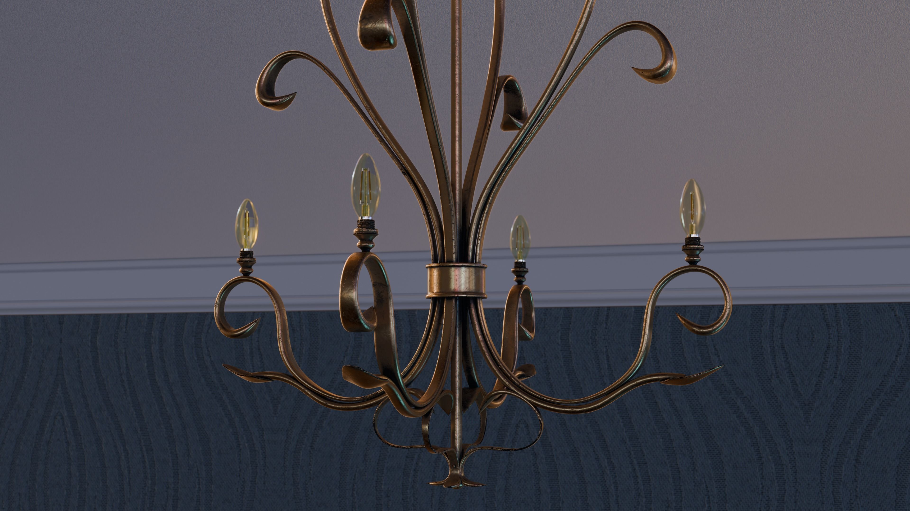 Ceiling chandelier 3d model 3D model_5