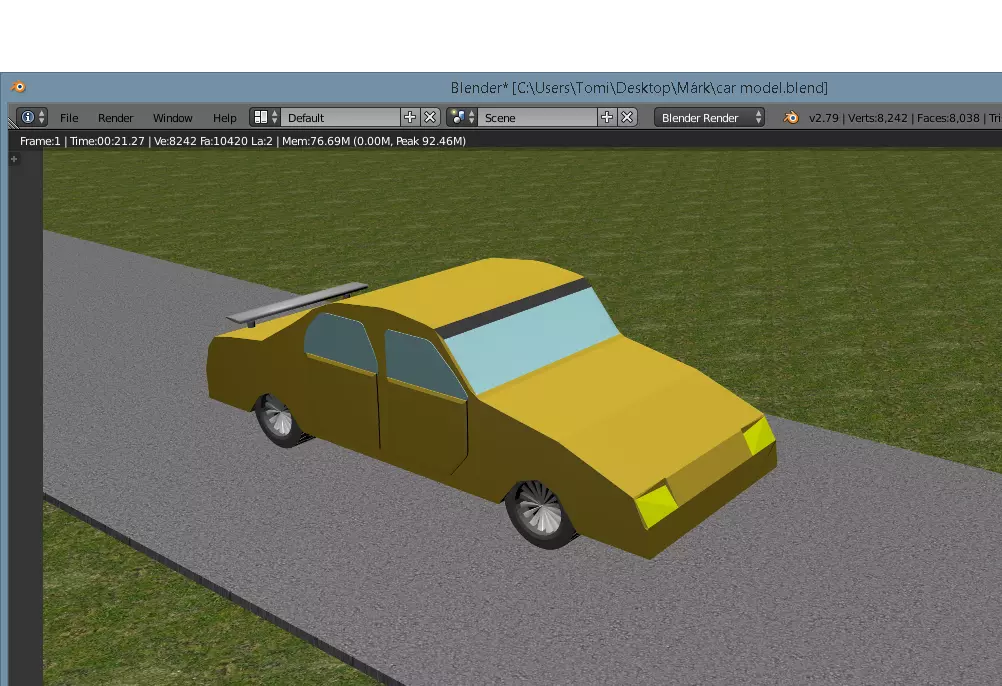 low poly sport car Free low-poly 3D model