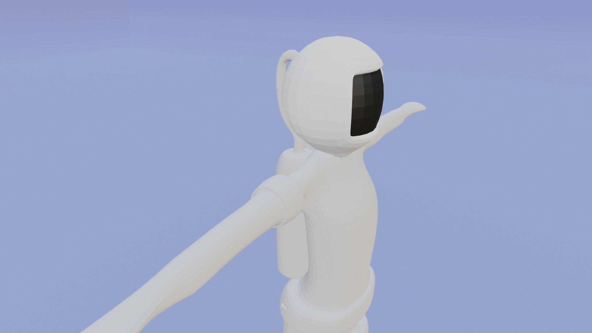 Low Poly Astronaut 3D model_2