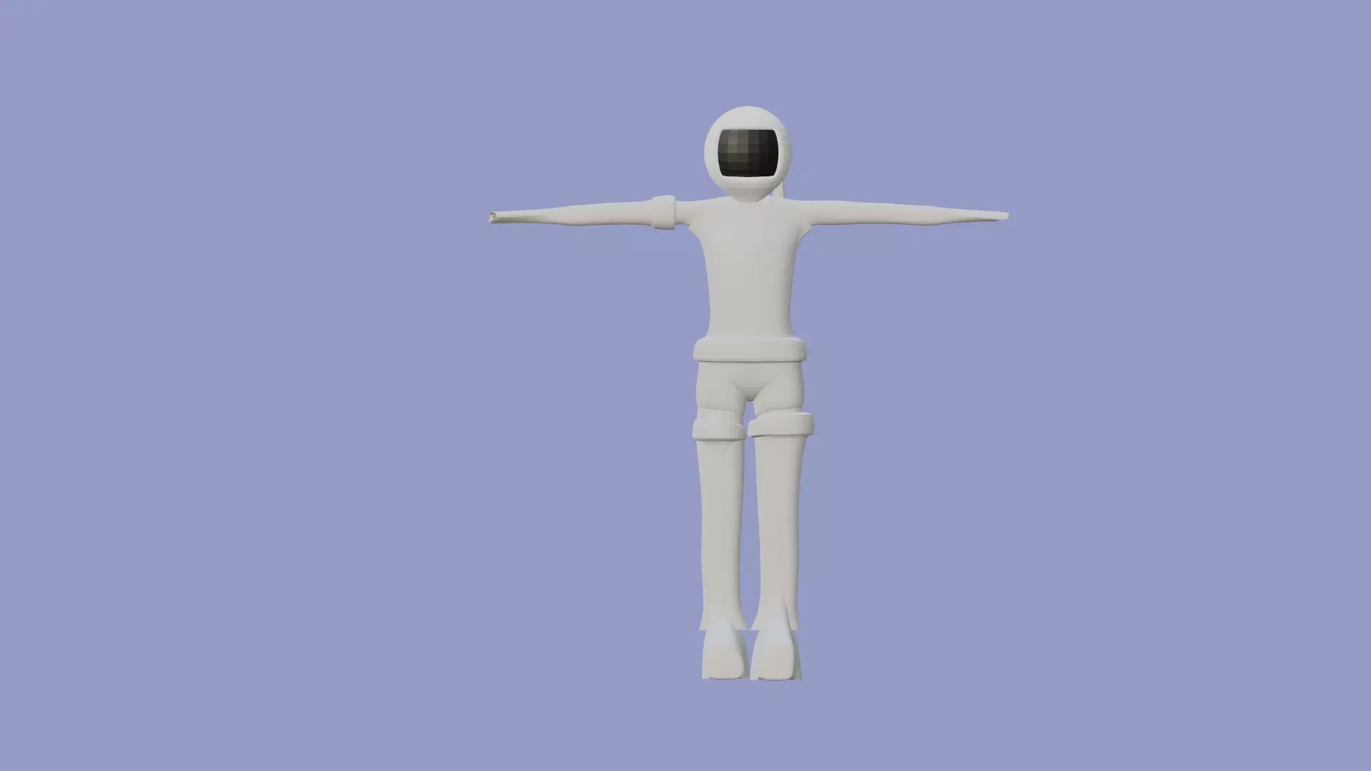 Low Poly Astronaut 3D model_0