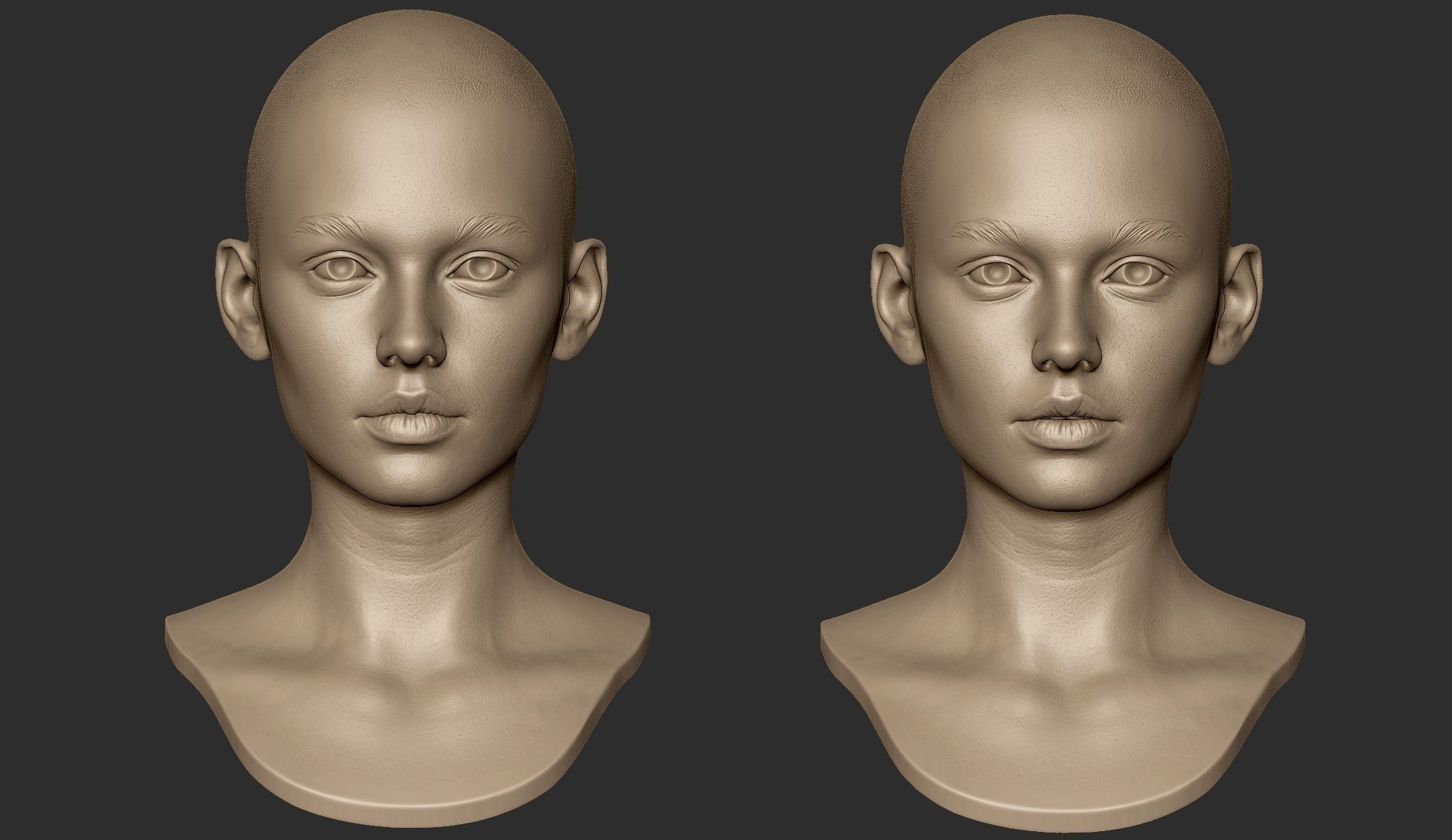 3d Printable Female Head 15 3D model_12