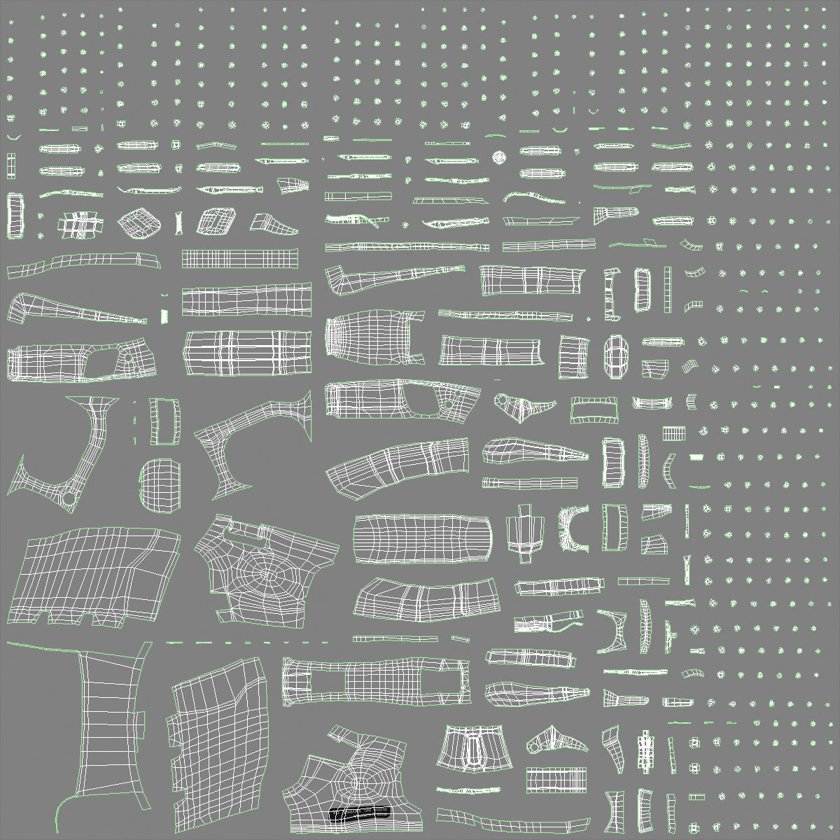 Glock 17 Blue Low-poly 3D model_23