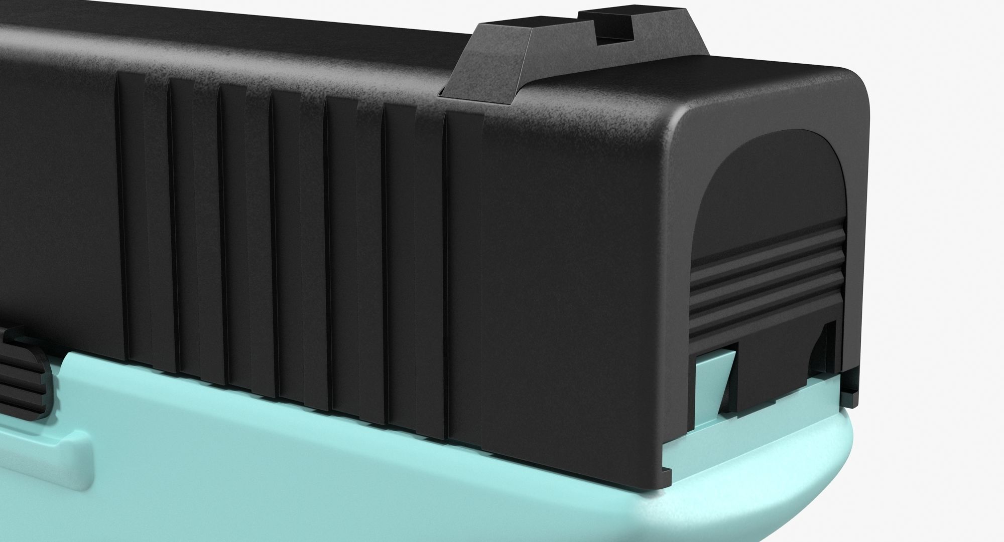 Glock 17 Blue Low-poly 3D model_18