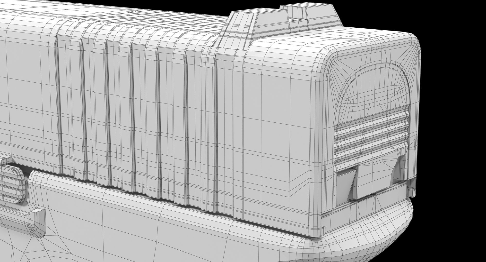 Glock 17 Blue Low-poly 3D model_19