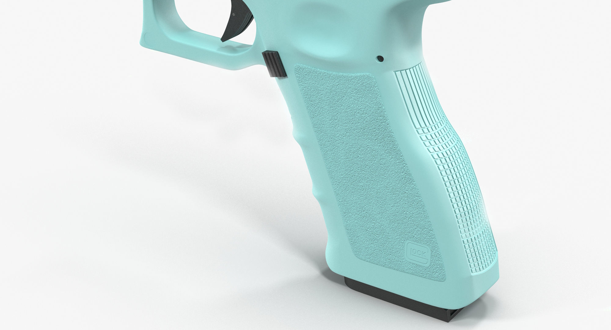 Glock 17 Blue Low-poly 3D model_12