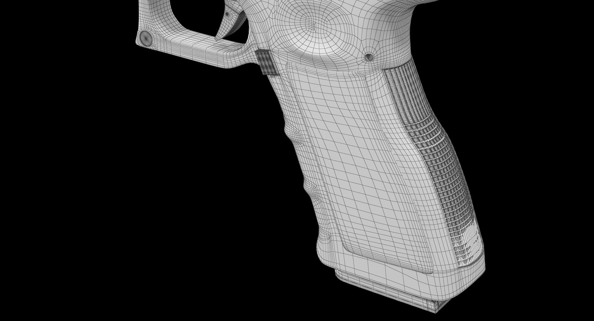 Glock 17 Pink Low-poly 3D model_14