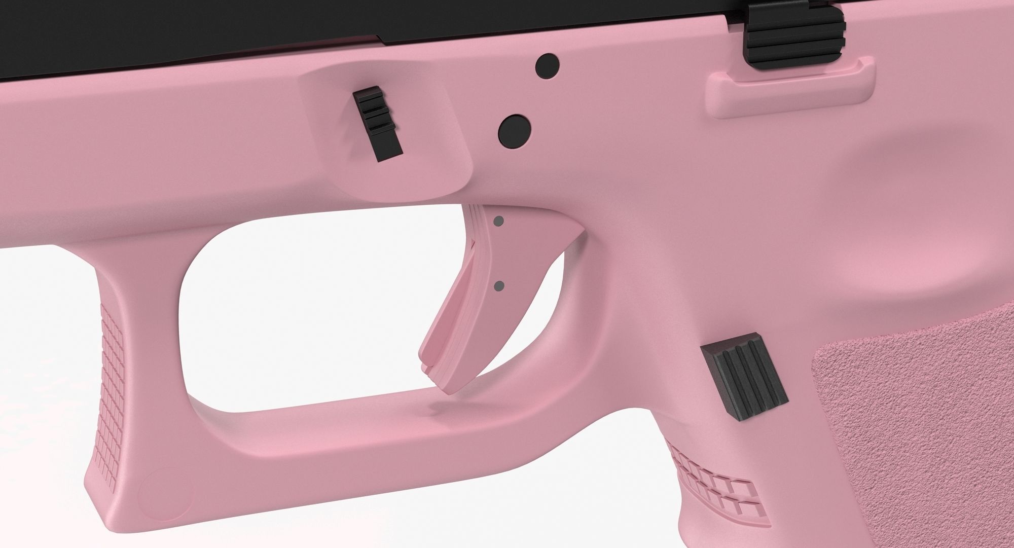 Glock 17 Pink Low-poly 3D model_15
