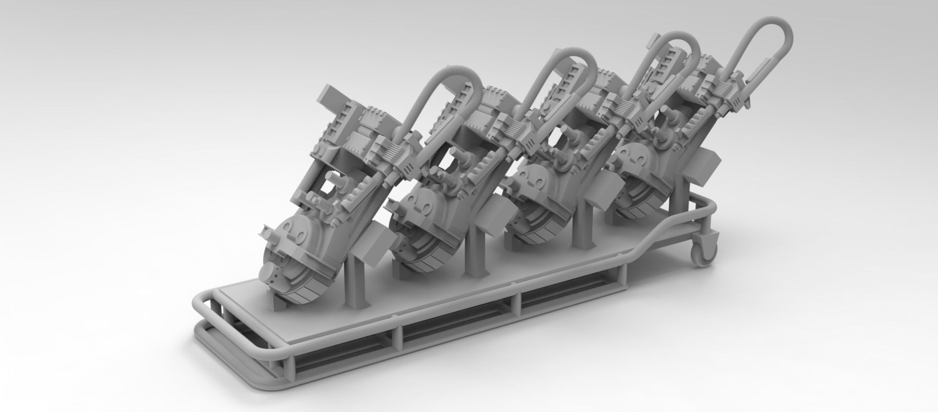 PROTON PACK AND GURNEY FROM GHOSTBUSTERS SCALE MODEL DETAIL KIT 3D print model_1
