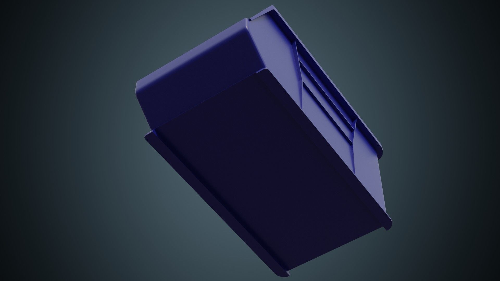 Medical Storage Bin 1A Low-poly 3D model_4