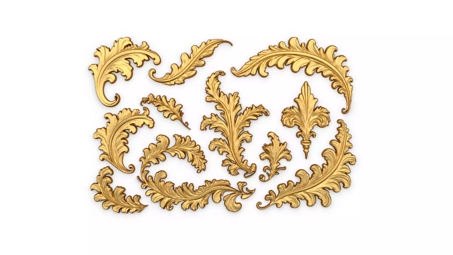 Acanthus Leaves Collection-03 3D model_0