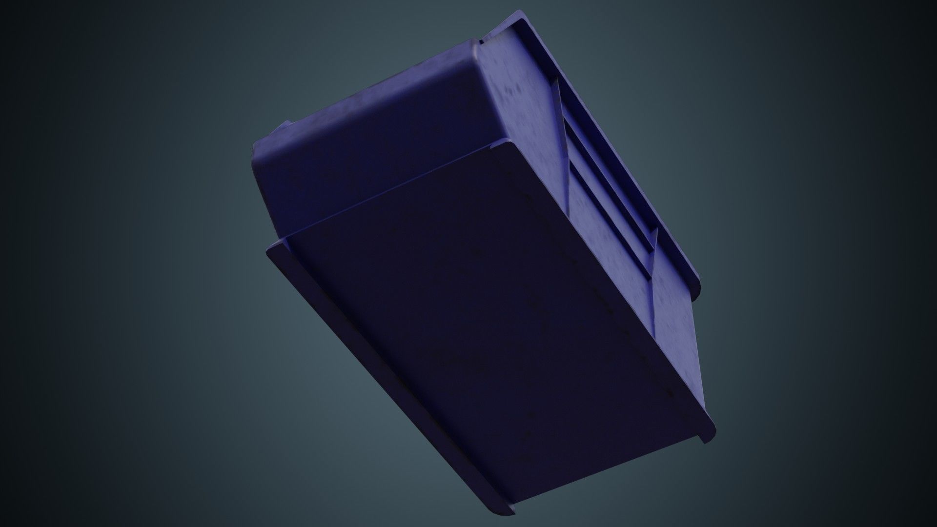 Medical Storage Bin 1B Low-poly 3D model_4