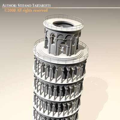 Pisa Tower 3D model_4