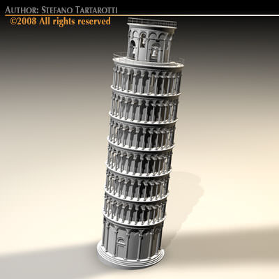 Pisa Tower 3D model_5