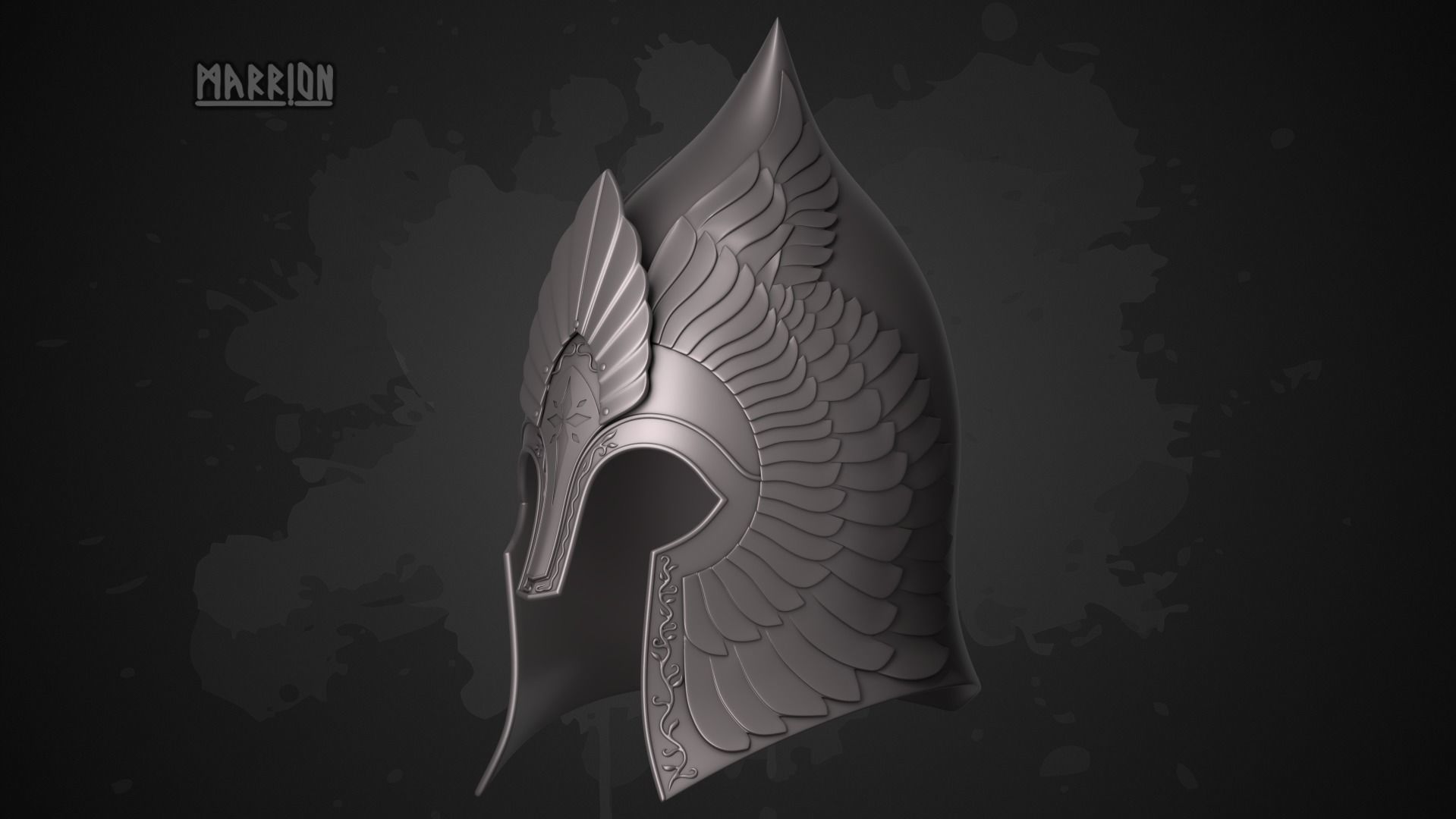 REMAKE Gondor Helmet LotR 3D print model_3