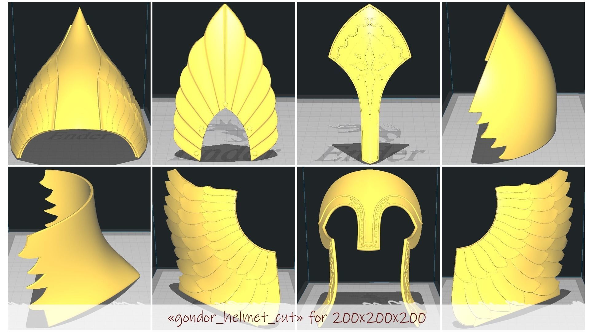 REMAKE Gondor Helmet LotR 3D print model_19