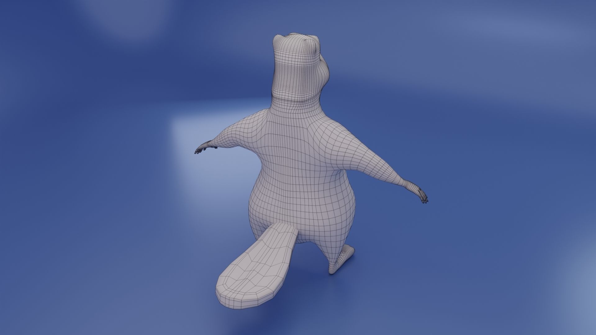 Beaver Low-poly 3D model_15
