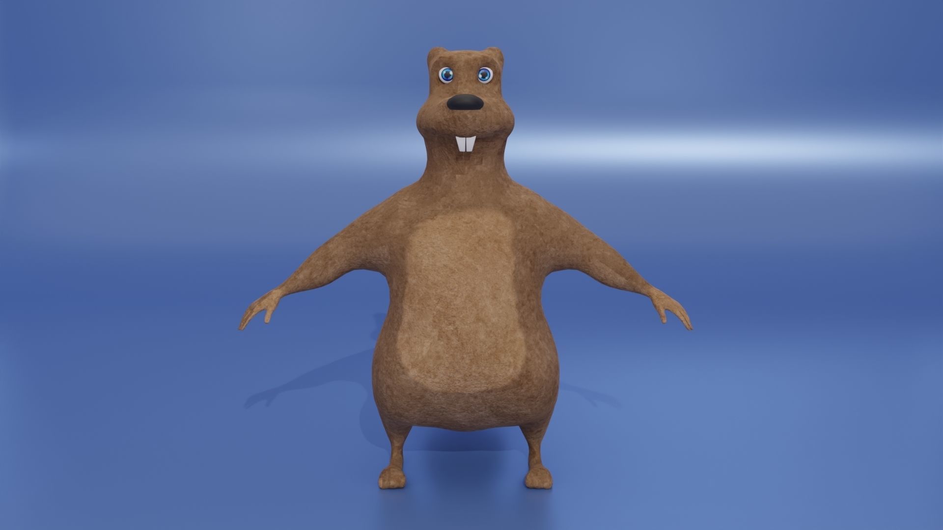 Beaver Low-poly 3D model_1
