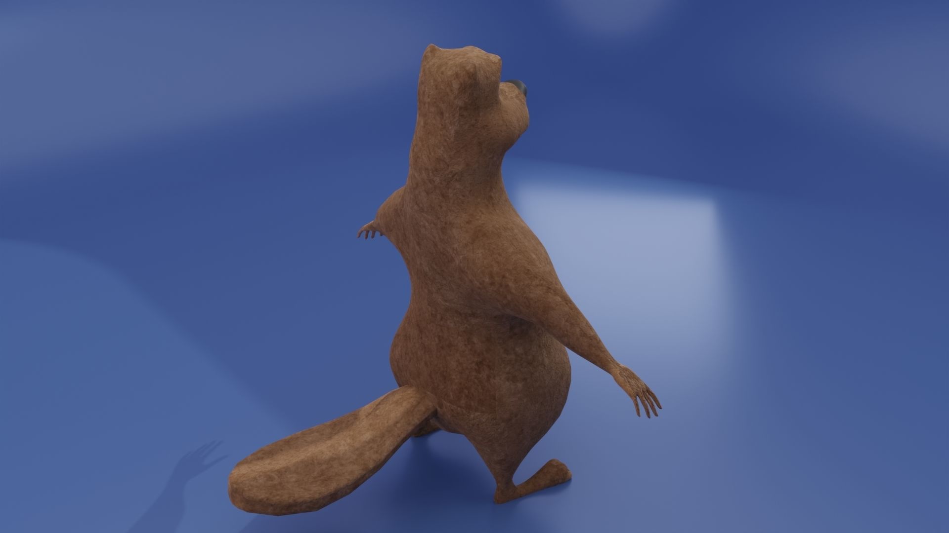 Beaver Low-poly 3D model_3