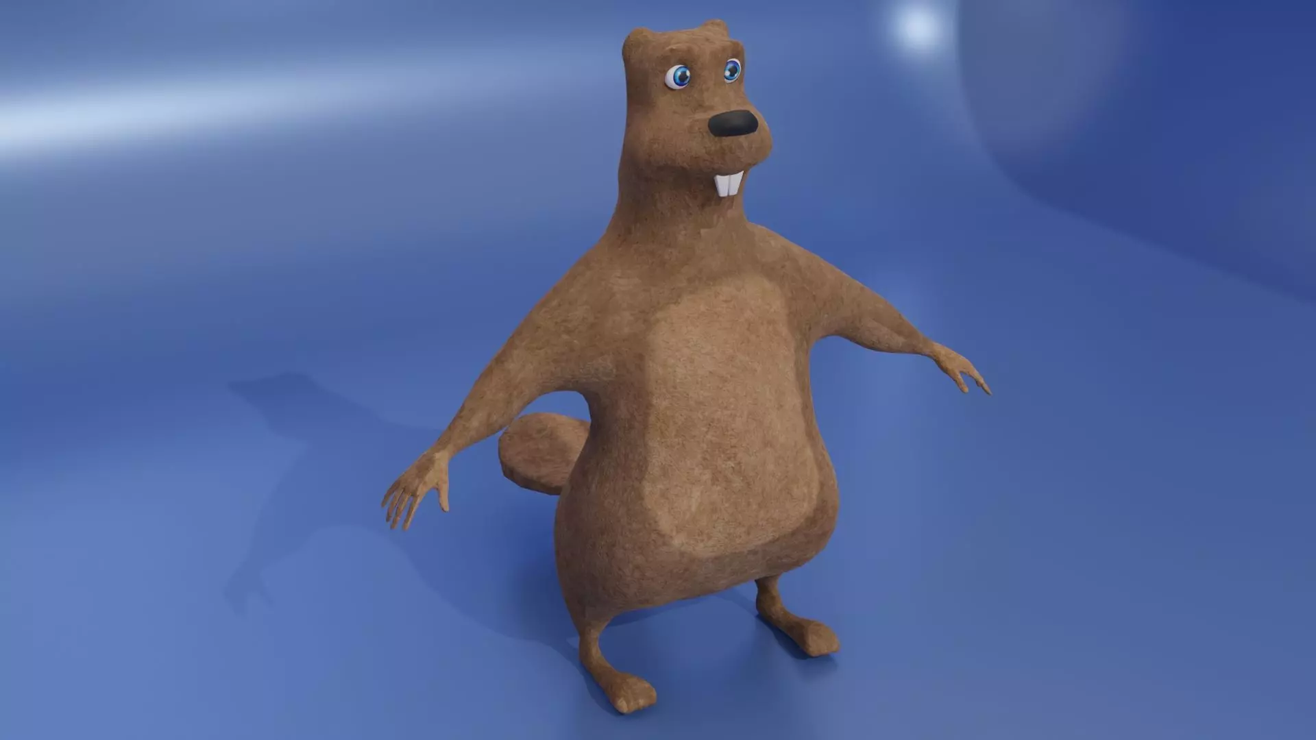 Beaver Low-poly 3D model_0